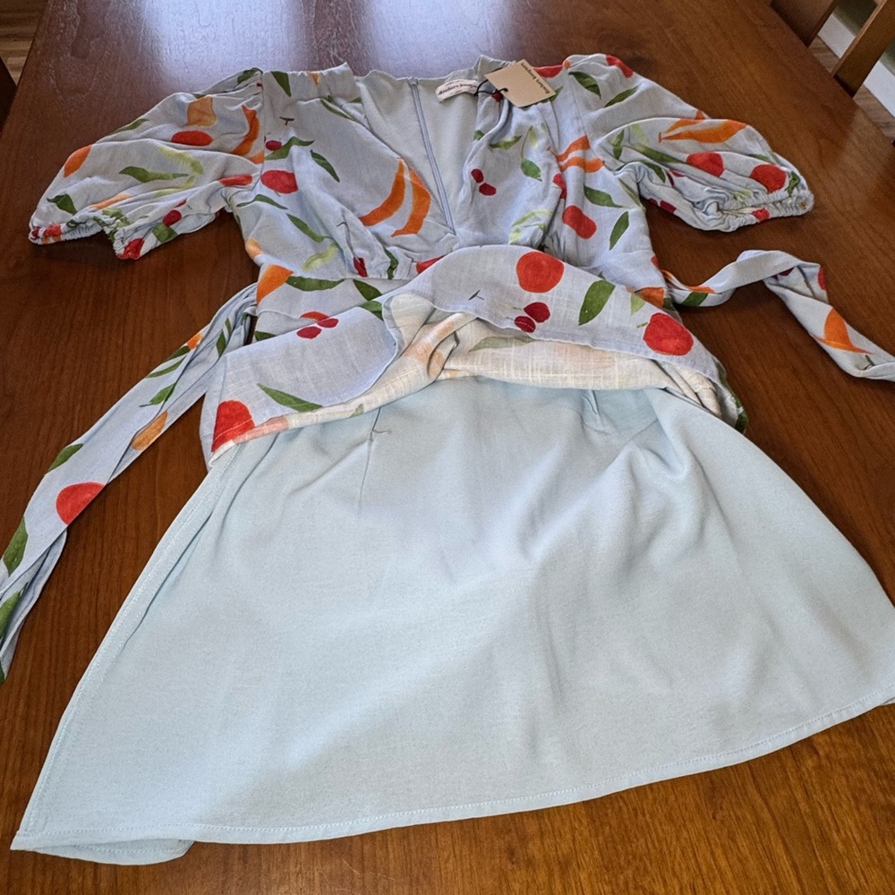 Finders Keepers Fruit Print V-Neck Mini Dress - Picture 10 of 13